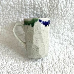 Vintage geometric watercolor mug